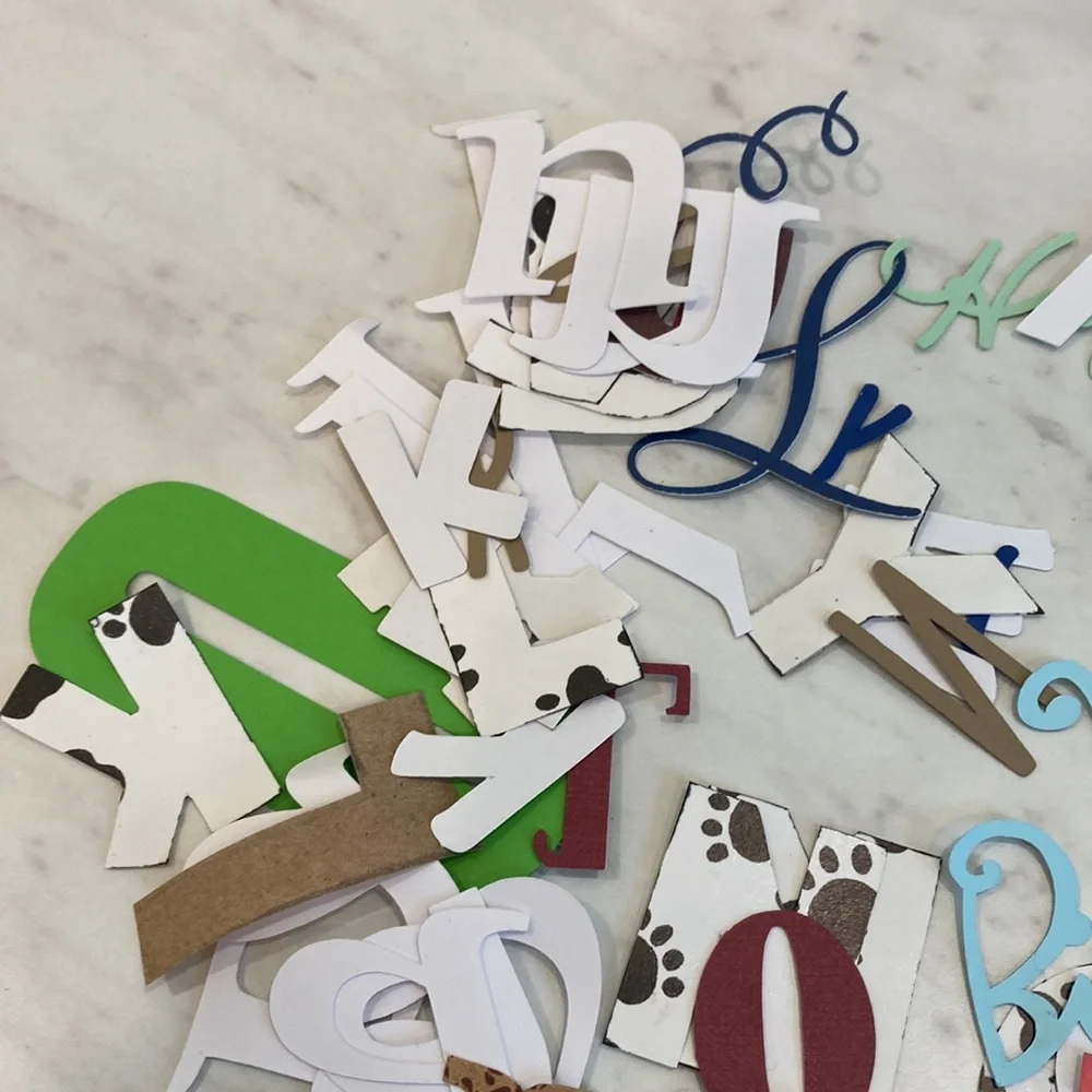 *FREE W/Purchase Cardstock and Paper Letters and Words Die Cuts